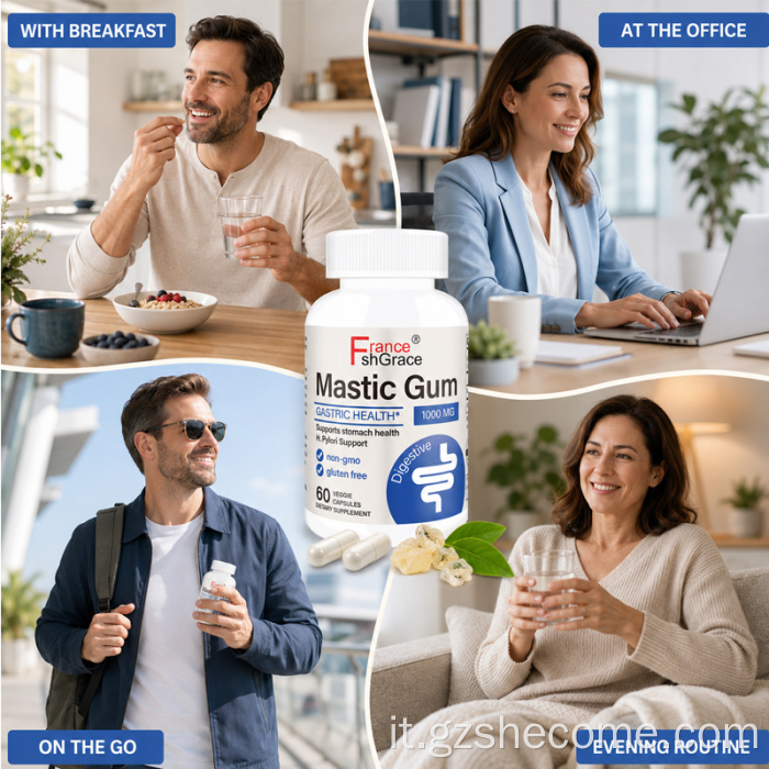 Shecome Mastic Gum Capsule Supporto per la salute dello stomaco